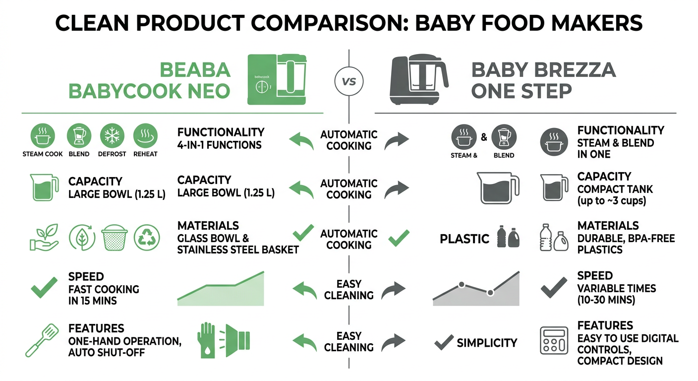 BEABA Babycook Neo vs Baby Brezza One Step 비교